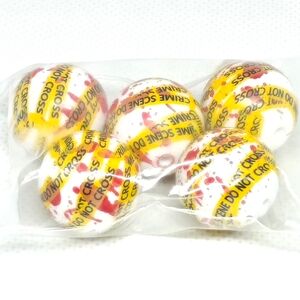 20mm Acrylic Bubblegum Crime Scene Beads 5 Piece